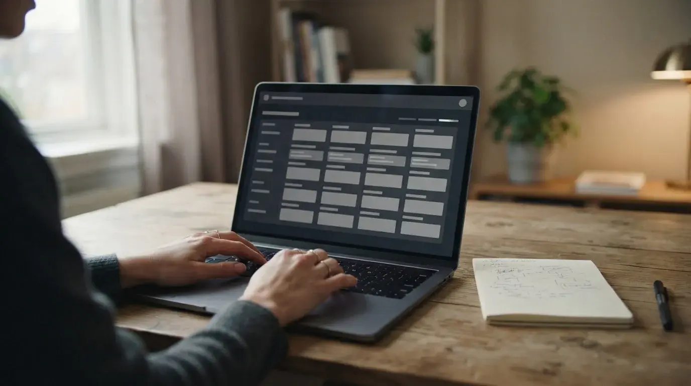 Analytische Vorbereitung für EM-Wetten mit Laptop und Notizen auf Schreibtisch