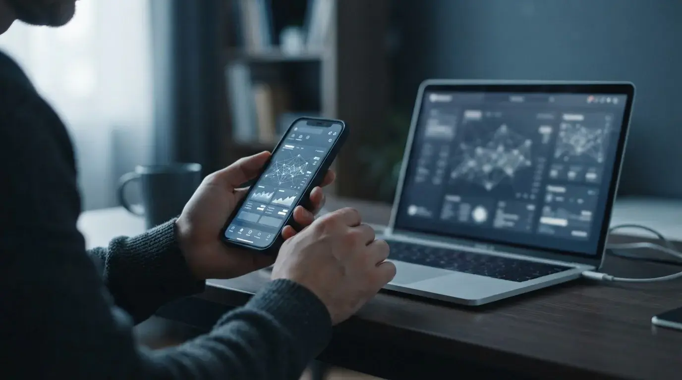 Smartphone mit Krypto-Wallet-Interface für Wett-Einzahlungen
