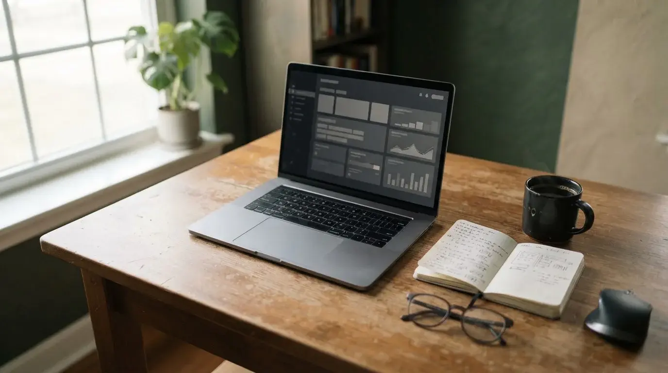 Schreibtisch mit Laptop und Notizen zum Vergleich deutscher Live-Wetten-Anbieter