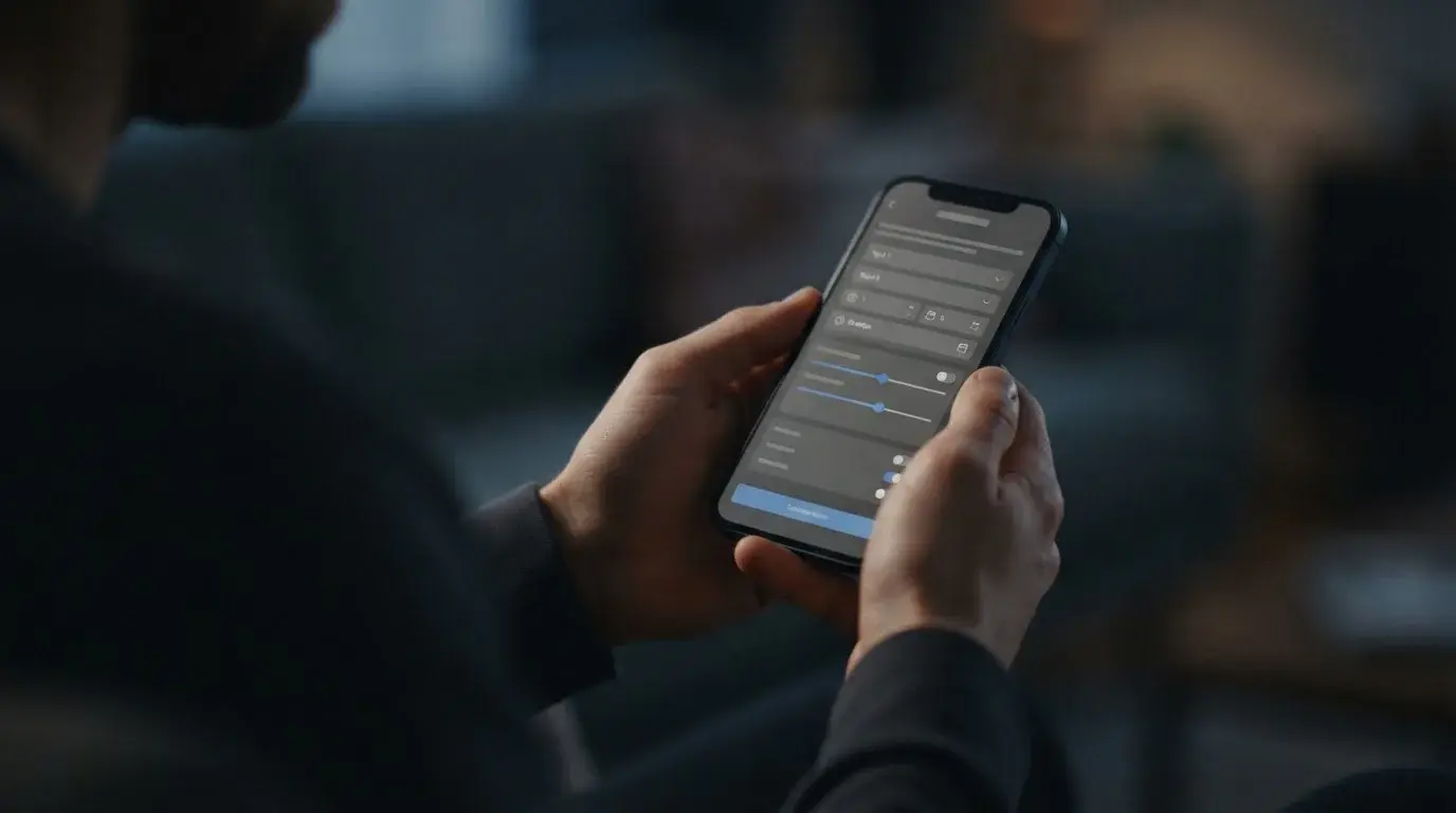 Einstellung von Wettlimits auf einem Smartphone-Display