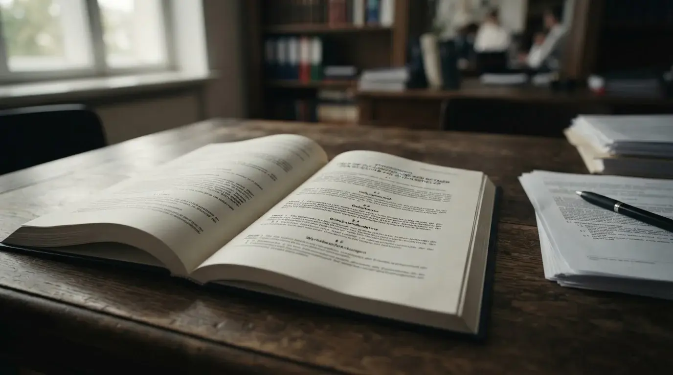 Gesetzestexte und Paragraphen zum deutschen Glücksspielrecht auf einem Schreibtisch